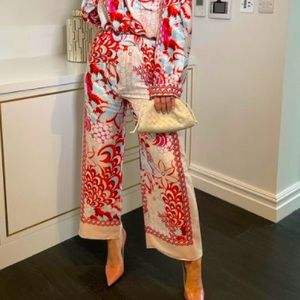 Zara flowy patchwork pants